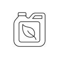 Canister of plant fertilizers line icon. Chemical fertilization of the soil. Editable stroke size. Royalty Free Stock Photo