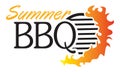 Summer BBQ grill with flames bursting out of the side