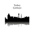 Cankaya, Turkey city silhouette Royalty Free Stock Photo