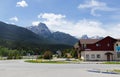 The Bighorn Motel with fantastic view on Trans Canada Highway with mountains in the background