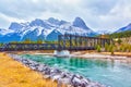 Canmore Engine Bridge Spur Line Trail Over Bow River Royalty Free Stock Photo