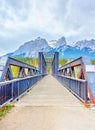 Canmore Engine Bridge Spur Line Trail Over Bow River Royalty Free Stock Photo