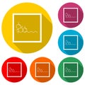 Cannabidiol or CBD molecular structural icon with long shadow