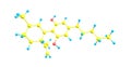 Cannabidiol molecular structure isolated on white
