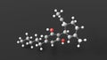 cannabidiol molecular structure, phytocannabinoid, ball and stick 3d model, structural chemical formula with colored atoms Royalty Free Stock Photo