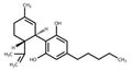 Cannabidiol structural formula Royalty Free Stock Photo