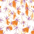 Cannabis leaves seamless Watercolor pattern