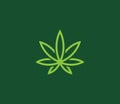 Cannabis leaf logo. Marihuana icon. Vector design template