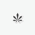 Cannabis marijuana abstract logo sticker icon