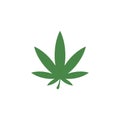 Cannabis marijuana hemp leaf logo