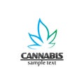 cannabis marijuana logo and design icon