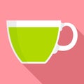 Cannabis tea cup icon, flat style Royalty Free Stock Photo