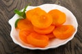 Canned apricots Royalty Free Stock Photo