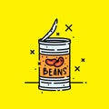 Canned baked beans icon Royalty Free Stock Photo