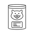 Canned cat food linear icon