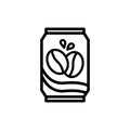 Canned coffee vector thin line icon Royalty Free Stock Photo