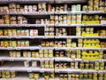 Canned corn, beans and mixed vegetables