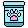 Canned dog food icon color outline vector Royalty Free Stock Photo