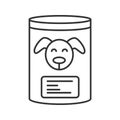 Canned dog food linear icon