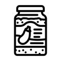 canned eggplant line icon vector illustration