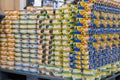 Canned fish and pates selective focus on tuna. Balti, Moldova March 12, 2021. Illustrative editorial Royalty Free Stock Photo