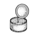 Canned fish sketch vector illustration