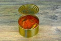 Canned Fish Sprat in Tomato Sauce Royalty Free Stock Photo