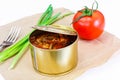 Canned Fish Sprat in Tomato Sauce Royalty Free Stock Photo