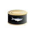 Canned fish vector