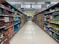 Canned food aisle - British supermarket