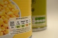 Canned Food Packaging UK Per Serving Nutrition Label