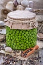 Canned fresh domestic peas