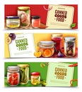 Canned Goods Horizontal Banners