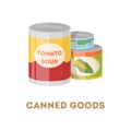 Canned goods set.
