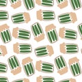 canned jar cucumbers pattern background green