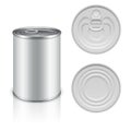 Canned metal packaging vector template for your design