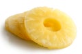 Canned pineapple rings isolated. Royalty Free Stock Photo