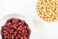 Canned Red Kidney Beans And Chickpeas Royalty Free Stock Photo