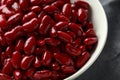 Canned Red Kidney Beans in white bowl Royalty Free Stock Photo