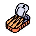 Canned sardines fish simple icon Royalty Free Stock Photo