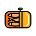 Canned sardines fish simple icon Royalty Free Stock Photo