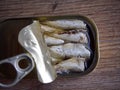 Canned sardines