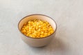 Canned sweet corn in  bowl Royalty Free Stock Photo