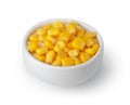 Canned sweet corn in ceramic bowl Royalty Free Stock Photo