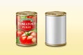 Canned tomato puree Royalty Free Stock Photo