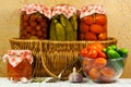 Canned Tomatoes And Fresh Vegetables