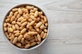 Canned White Cannellini Beans in a Bowl, top view. Copy space Royalty Free Stock Photo