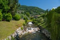 Cannero Riviera, Lake Maggiore. The little creek of the old town. Piedmont, Italian Lakes, Italy, Europe Royalty Free Stock Photo