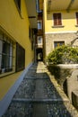 Cannero Riviera, Lake Maggiore. Narrow streets in the old town. Piedmont, Italian Lakes, Italy, Europe Royalty Free Stock Photo