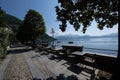 Cannero Riviera, Lake Maggiore. The sea promenade of the old town. Piedmont, Italian Lakes, Italy, Europe Royalty Free Stock Photo